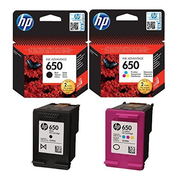 HP 2 Black/Tri-color Original Ink Advantage Cartridge (CZ101AE, CZ102AE) Printer Masters